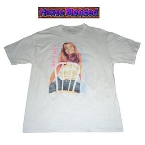 y2k Style 90's Britney Spears Princess Of Pop Chair Tee Shirt Plus Size XXL 2X